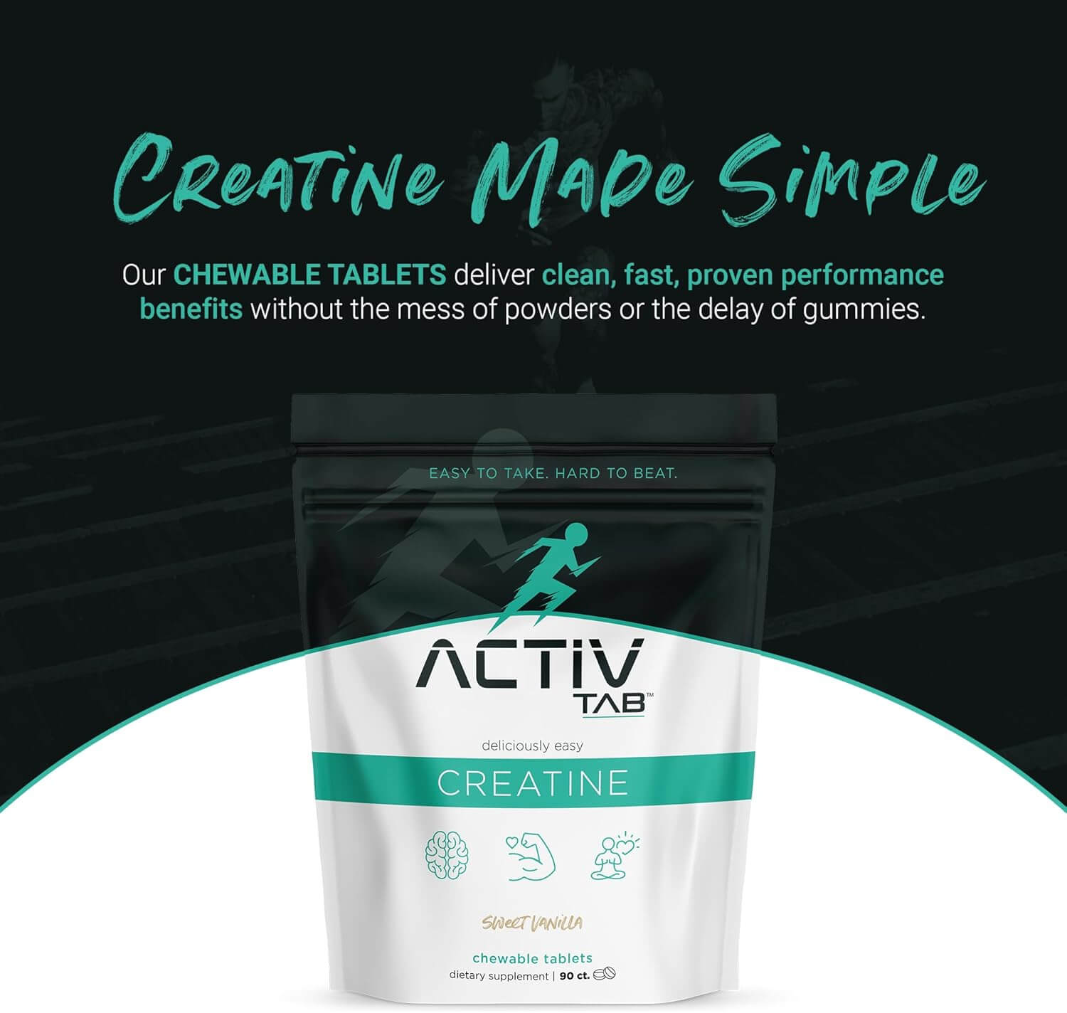 ACTIVTAB Creatine Chews | Sweet Vanilla Flavor